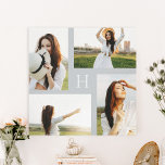 Lienzo Monograma Bloques Editable Color Photo Canvas<br><div class="desc">Preservar los momentos preciosos con una decoración personalizada en las paredes. ¡Hace un gran regalo!</div>