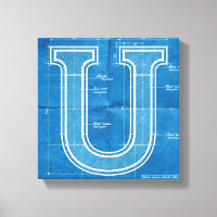Monograma de plano de letra U