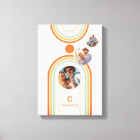 Monograma Nombre Boho Arch Multifoto Trendy Girly