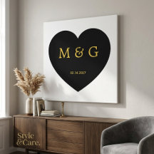 Monograma Personalizado y Fecha Símbolo de Amor