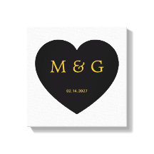 Monograma Personalizado y Fecha Símbolo de Amor