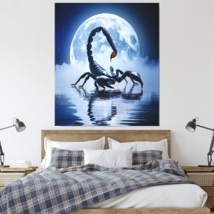 Lienzo Monolito de Medianoche: El Escorpión Celestial
