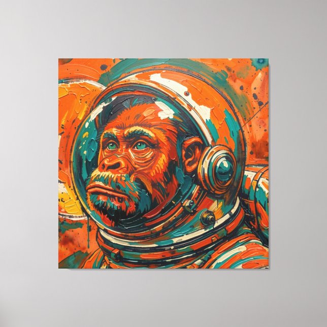 LIENZO MONOS EN EL ESPACIO-2 (Anverso)