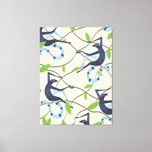 Lienzo Monos vintage (Anverso)