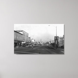 Lienzo Monroe, WA - escena céntrica de la calle