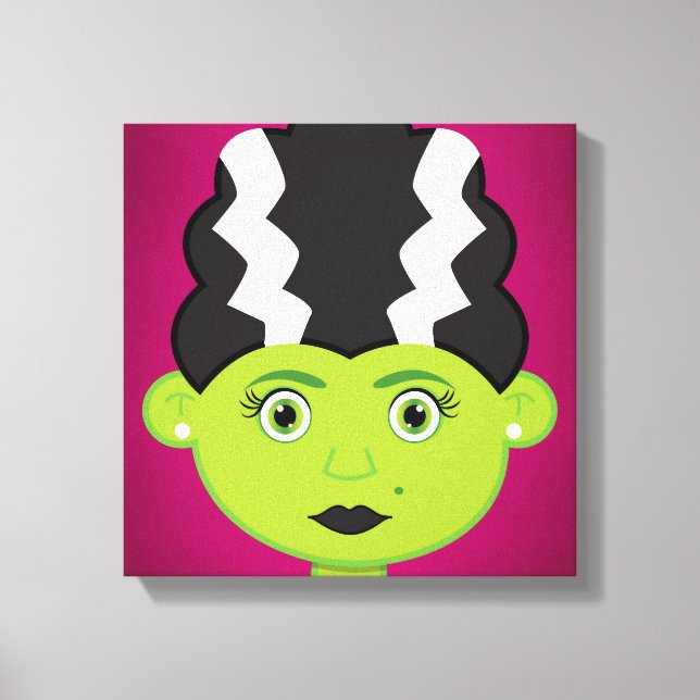 Lienzo Monstruo chica verde (Anverso)