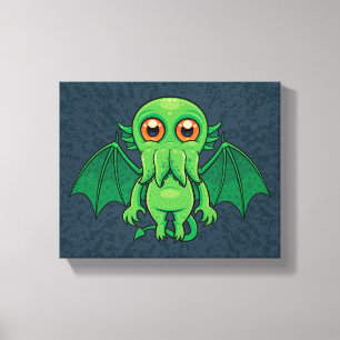 Lienzo Monstruo de Cthulhu Verde