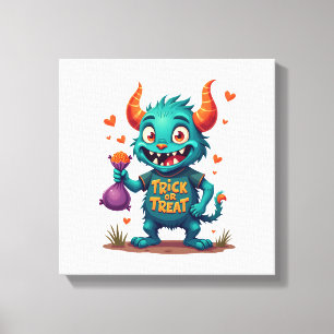 Lienzo Monstruo de dulces de truco o trato � Camiseta de