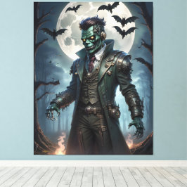 Lienzo Monstruo de Frankenstein Steampunk de Halloween
