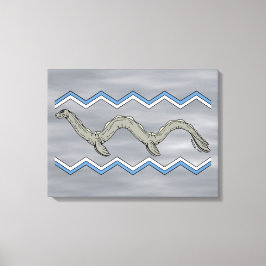 Lienzo Monstruo del lago canadiense y Zigzags