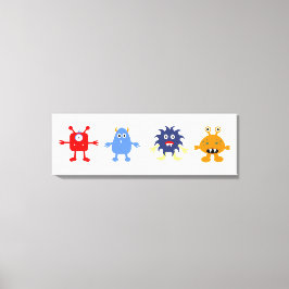 Lienzo Monstruo Tema Bebé Cuarto Vestido