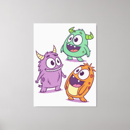 Lienzo Monstruos Personalizados juguetones - Carácter gua