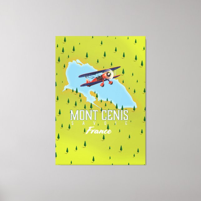 Lienzo Mont Cenis Savoie, mapa de francia (Anverso)