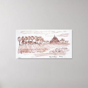 Lienzo Mont Saint-Michel Normandía, Francia