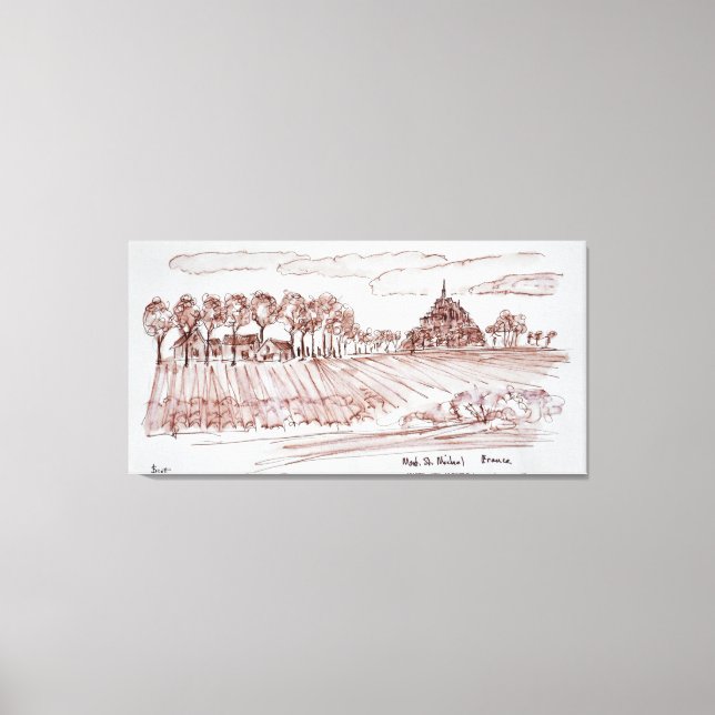 Lienzo Mont Saint-Michel | Normandía, Francia (Anverso)