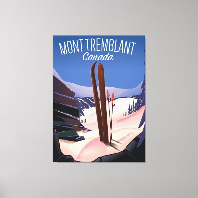 Lienzo Mont Tremblant Esquí Canadá (Anverso)