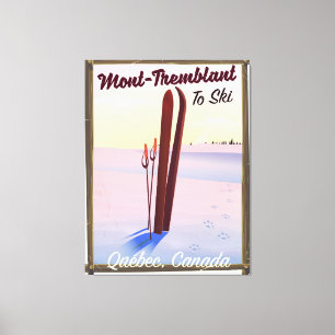 Lienzo Mont-Tremblant poster de Esquí de Quebec.