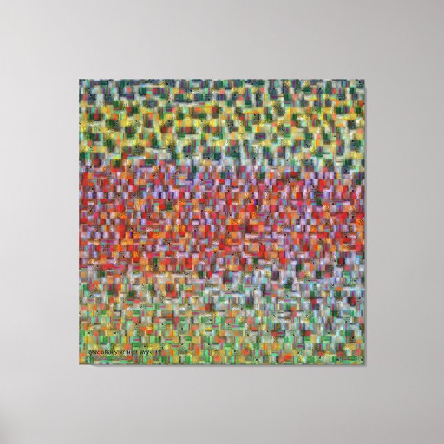 Lienzo Montaje de la piel de trucha - trucha arco iris (Anverso)