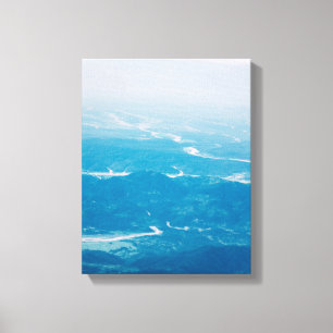 Lienzo montaña blanca y negra