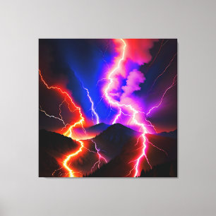 Lienzo Montaña Lightning One de colores
