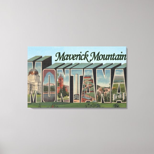 Lienzo Montaña Maverick, Montana (Anverso)