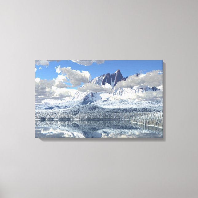 Lienzo Montaña sacudida (invierno) (Anverso)