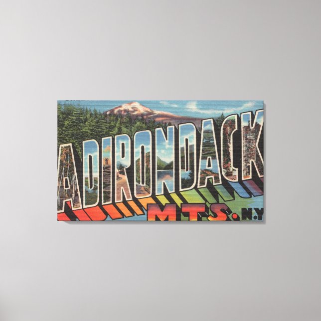 Lienzo Montañas Adirondack, Nueva York (Anverso)