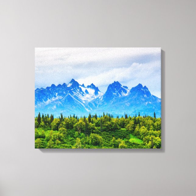 Lienzo Montañas Alaska majestuosas (Anverso)