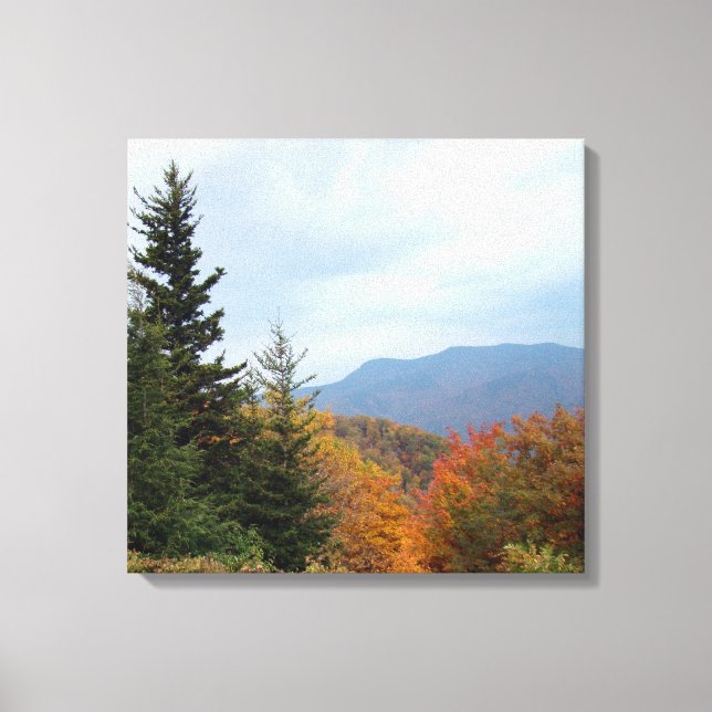 Lienzo Montañas Blue Ridge en otoño (Anverso)