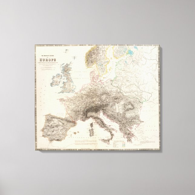 Lienzo Montañas de Europa (Anverso)