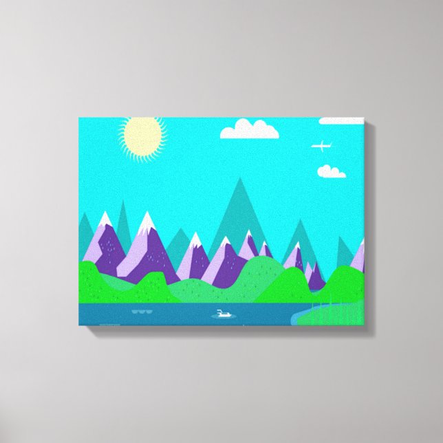 Lienzo Montañas de hielo (Anverso)