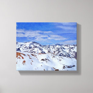 Lienzo Montañas de los Andes en Patagonia chilena