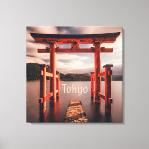 Lienzo Montañas del Lago de Tokio en Japón