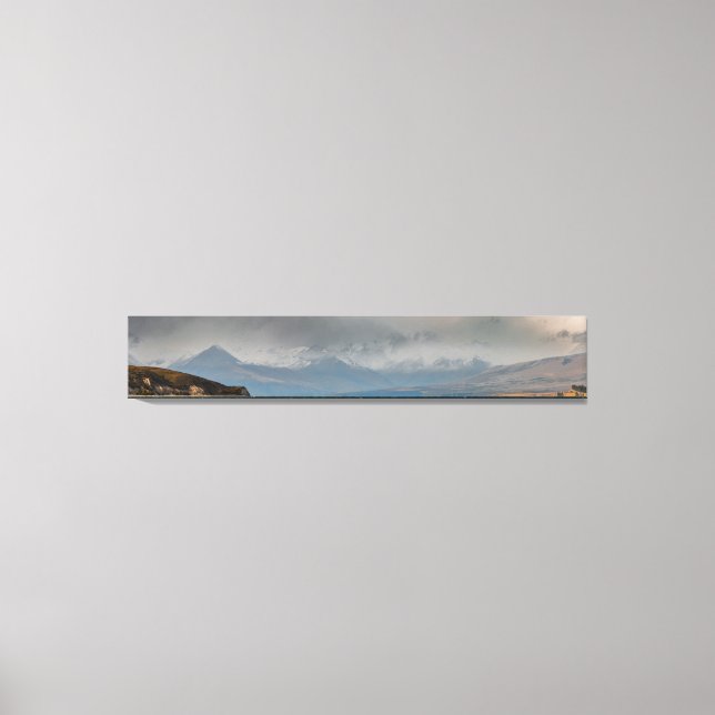 Lienzo Montañas detrás del lago Tekapo (Anverso)