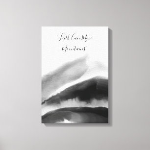 Lienzo Montañas inspiradoras en blanco y negro