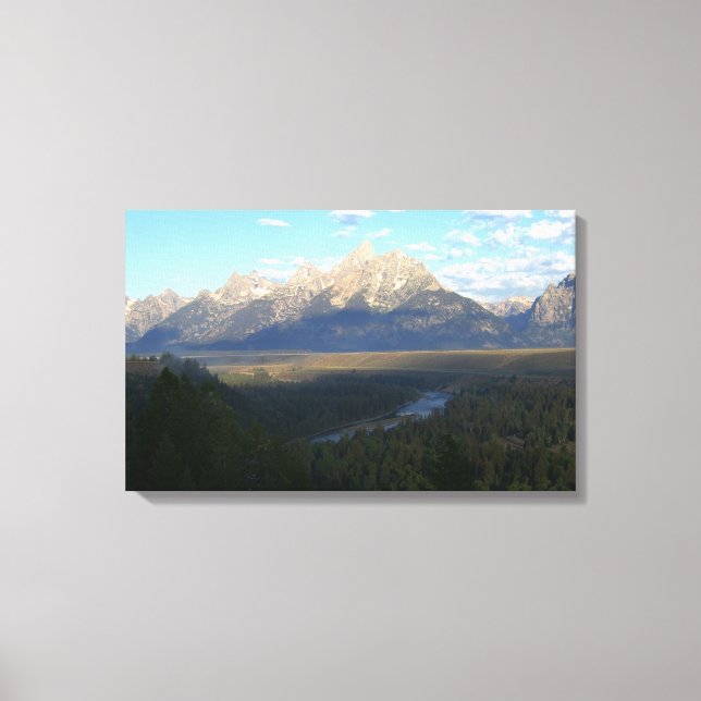 Lienzo Montañas Jackson Hole (Parque Nacional del Gran Te (Anverso)