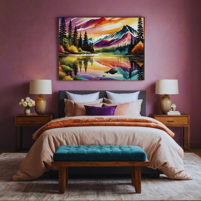 Lienzo Montañas majestuosas y árboles tranquilos - Estira (Subido por el creador)