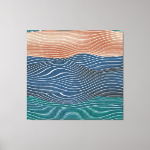 Lienzo Montañas paisajísticas naturales: patrón sin fisur