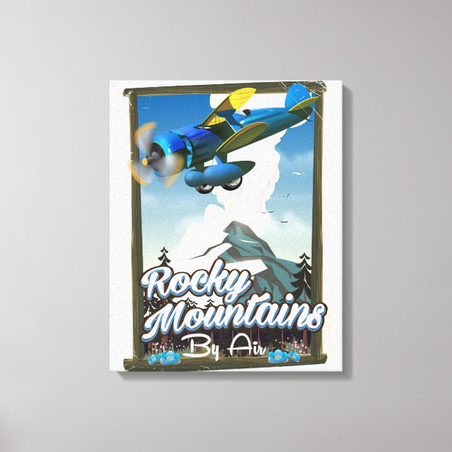 Lienzo ¡Montañas Rocosas por aire! (Anverso)