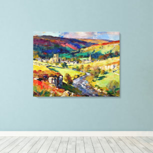 Lienzo Montañas Rolling, murallas tranquilas - Paisaje de
