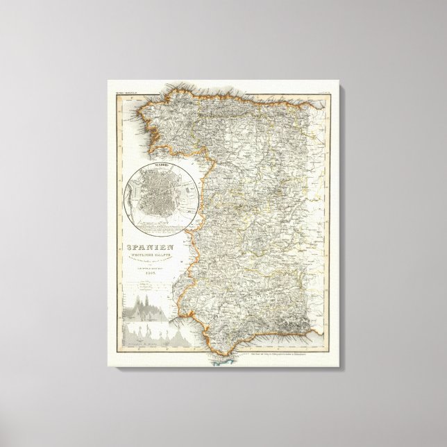 Lienzo Montañas y ríos de Madrid (Anverso)