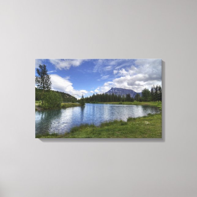 Lienzo Montar Rundle desde estanques en cascada (Anverso)