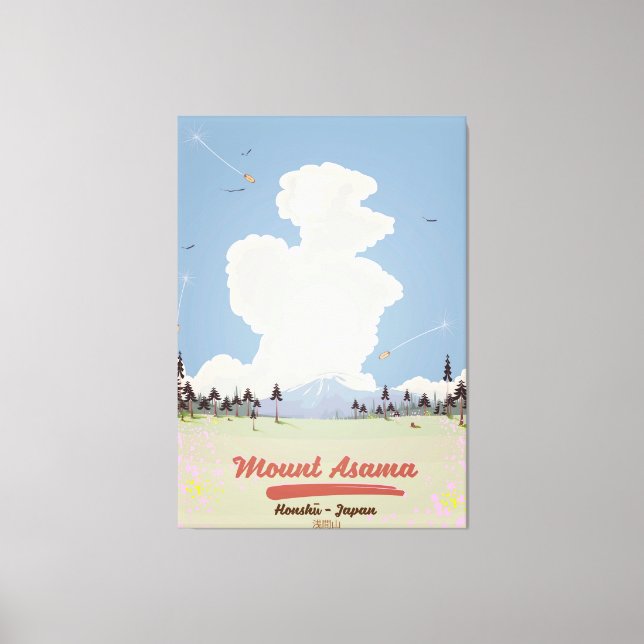 Lienzo Monte Asama Honshū. (Anverso)