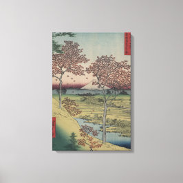 Lienzo Monte Fiji y hojas de arce - Japonés vintage
