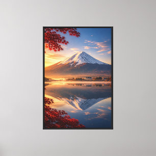 Lienzo Monte Fuji Cinematográfico Amanecer Dorado Japón