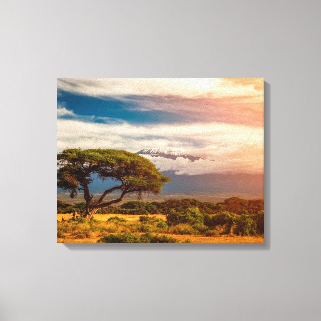 Lienzo Monte Kilimanjaro | Amboseli (Kenya) (Anverso)