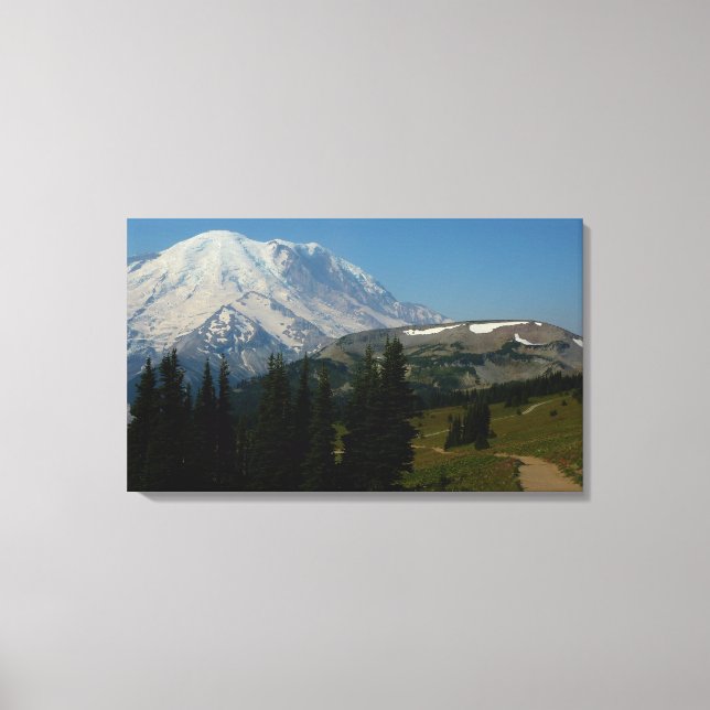 Lienzo Monte Rainier desde el sendero de Sourdough Ridge (Anverso)