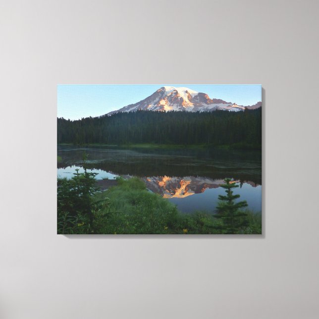 Lienzo Monte Rainier Reflejado Sunrise II (Anverso)