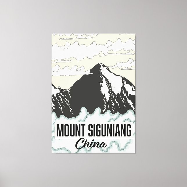 Lienzo Monte Siguniang China (Anverso)