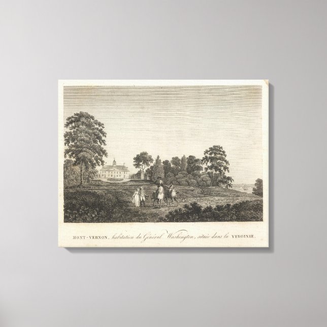 Lienzo Monte Vernon, sede del General Washington (Anverso)
